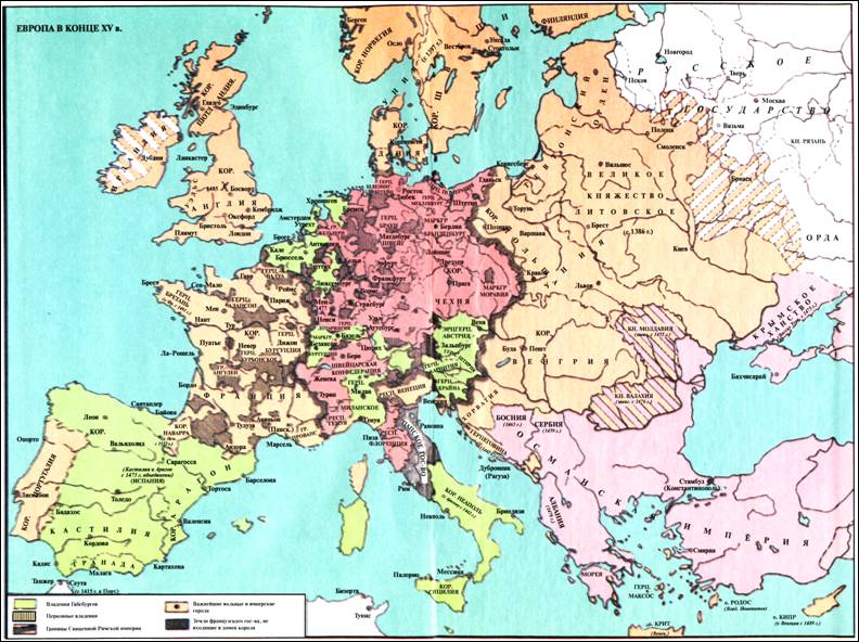 Европа 14 века карта