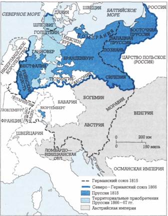 Границы германского союза образованного в 1815 карта