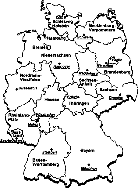 Карта германии раскраска